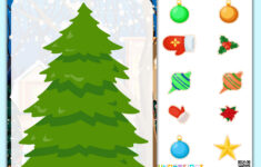 Activity Sheet «Decorating The Christmas Tree» - Printable Pdf To inside Christmas Tree Activity Sheet