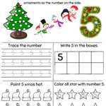 Christmas Activities For Kids Archives   Page 2 Of 6   About Preschool Within Christmas Number Tracing Worksheets Free