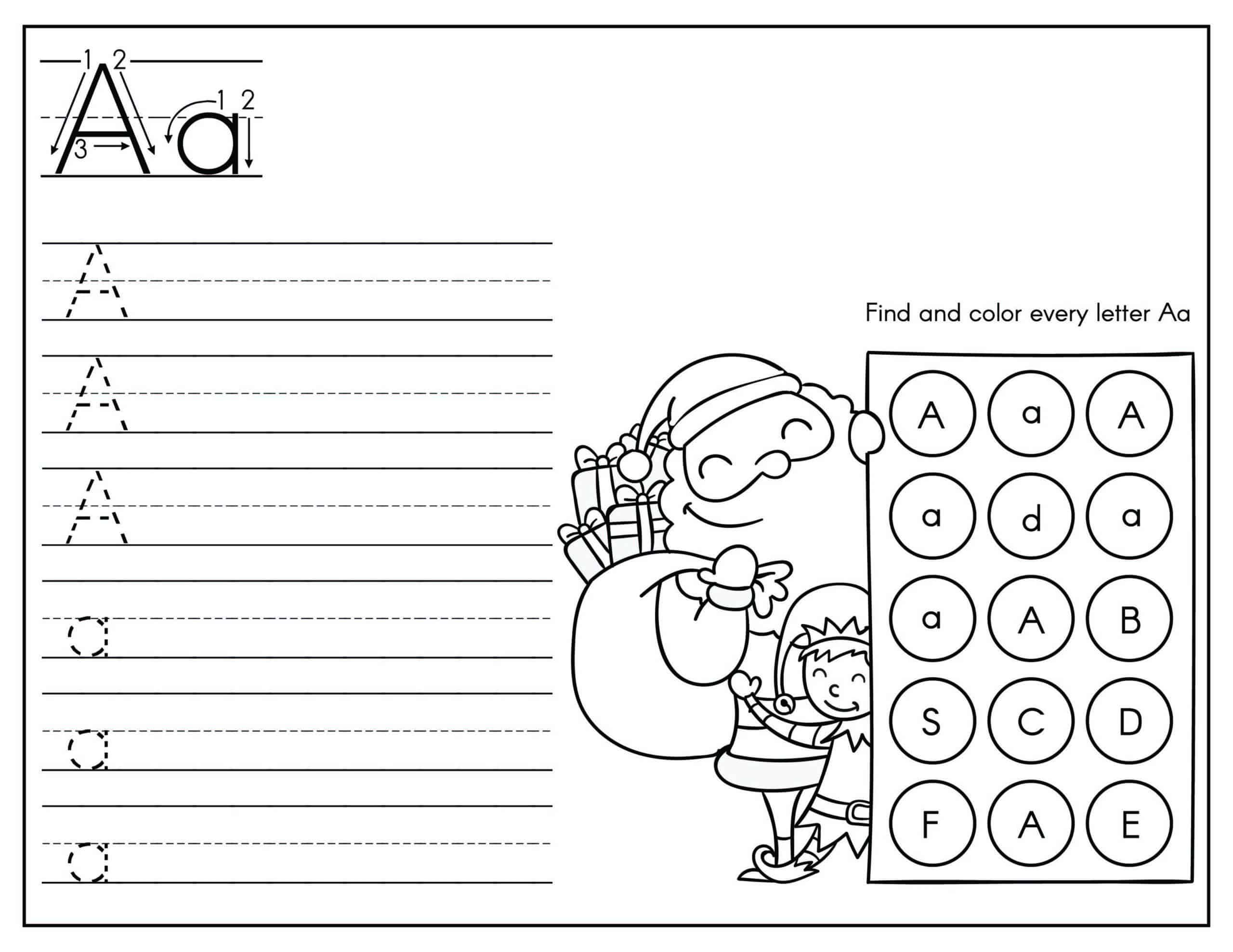 Christmas Alphabet Tracing Worksheets - Kids Activity Zone throughout Christmas Letter Tracing Worksheets