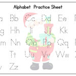 Christmas Alphabet Tracing Worksheets   Kids Activity Zone Within Christmas Letter Tracing Worksheets