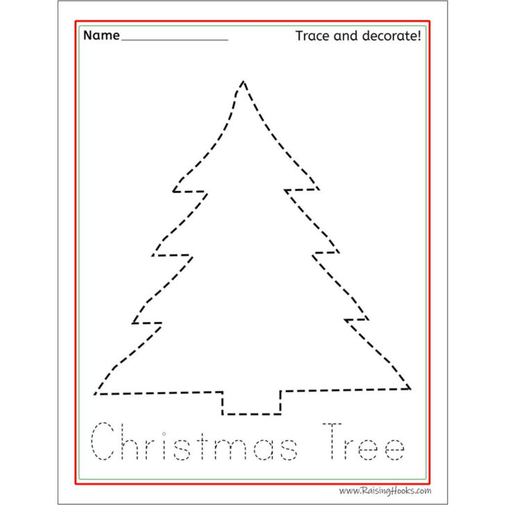 Christmas Tracing Worksheets Preschool Free