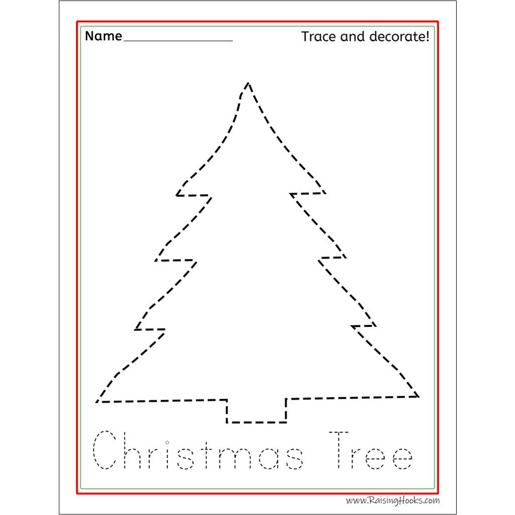 Christmas Tracing Worksheets - Raising Hooks inside Christmas Tracing Worksheets Free Printable