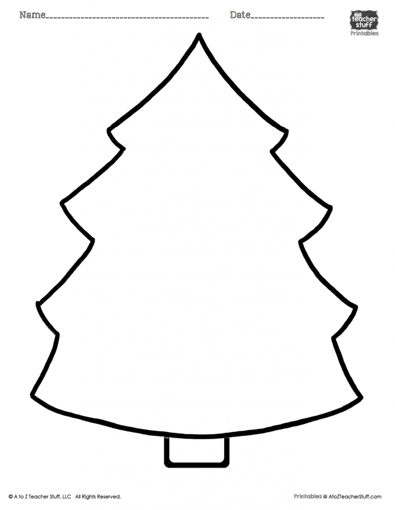 Christmas Tree Printable Page | A To Z Teacher Stuff Printable throughout Christmas Tree Activity Sheet