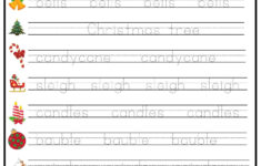 Christmas Word Tracing Worksheet - Ezpzlearn intended for Tracing Christmas Worksheets