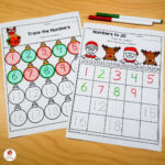 December Worksheets For Kindergarten: Fun And Easy To Use Throughout Christmas Number Tracing Worksheets For Kindergarten