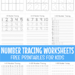 Free Christmas Colornumber Printables Pertaining To Christmas Number Tracing Worksheets Free Printable