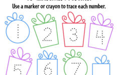Free Christmas Worksheets For Preschool! ⋆ The Hollydog Blog pertaining to Christmas Number Tracing Worksheets Free