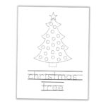 Free Printable Christmas Tracing Worksheets For Kids   The Craft In Christmas Tree Tracing Worksheet Free Printable