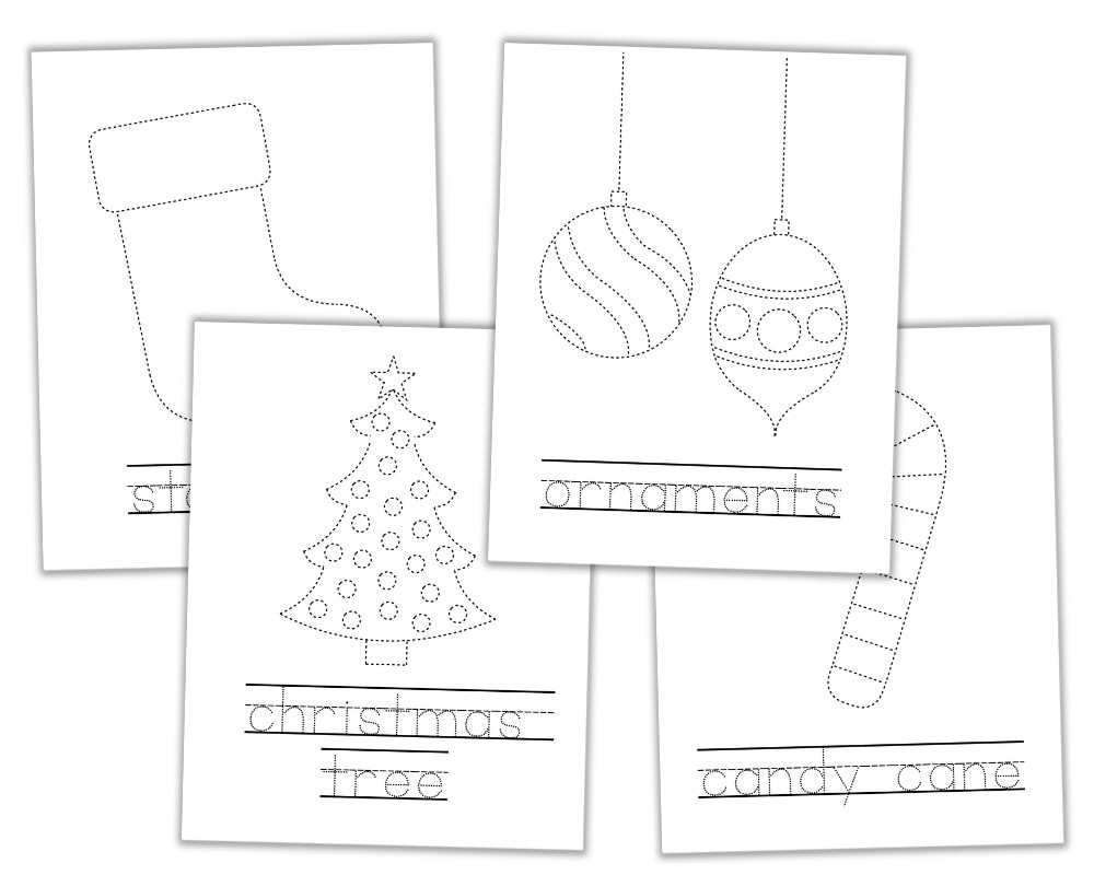 Free Printable Christmas Tracing Worksheets For Kids - The Craft within Free Printable Christmas Themed Tracing Lines Worksheet