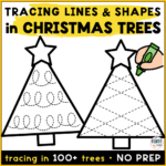 Fun And Cute Christmas Tree Tracing Printable Pages Plus 2 Free With Christmas Tree Tracing Worksheet Free Printable