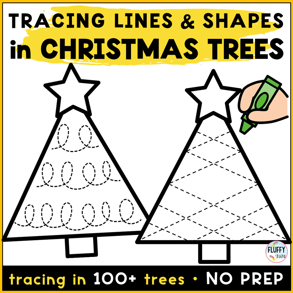 Fun And Cute Christmas Tree Tracing Printable Pages Plus 2 Free within Christmas Tree Tracing Worksheet Free