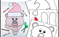 Holiday Bear Craft Activity – Crafty Bee Creations throughout Bear Stays Up For Christmas Tracing Worksheets