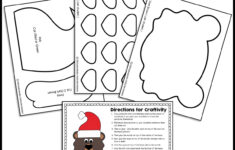 Holiday Bear Craft Activity - Crafty Bee Creations throughout Bear Stays Up For Christmas Tracing Worksheets