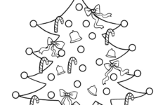 Kindergarten Christmas Tree Coloring Worksheet Printable regarding Christmas Tree Activity Sheet