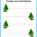 Line Tracing Worksheets(Christmas Theme) For Handwriting Practice With Christmas Line Tracing Worksheets