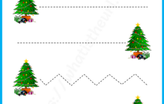 Line Tracing Worksheets(Christmas Theme) For Handwriting Practice with Christmas Line Tracing Worksheets