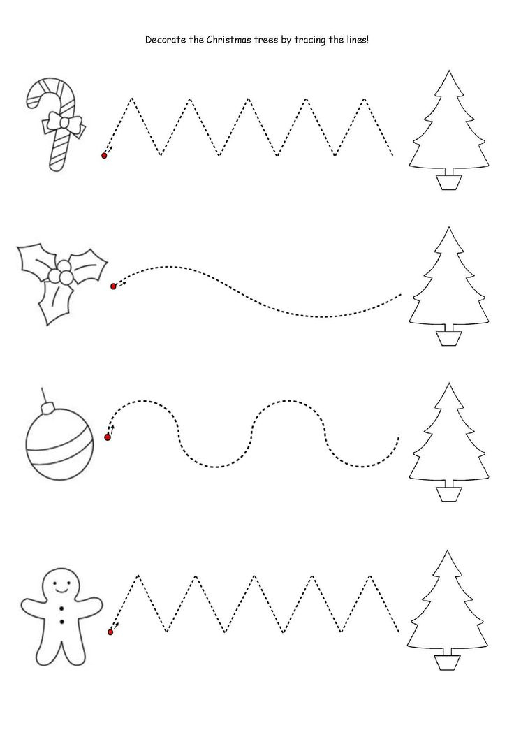 Pin Page for Christmas Tracing Worksheets For Kids