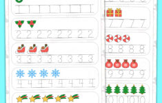 Printable Christmas Numbers Tracing 1 To 10 Worksheet For Kids with regard to Christmas Number Tracing Worksheets