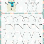 Printable Christmas Tracing Lines Pre Writing Worksheet For Kids In Christmas Line Tracing Worksheets