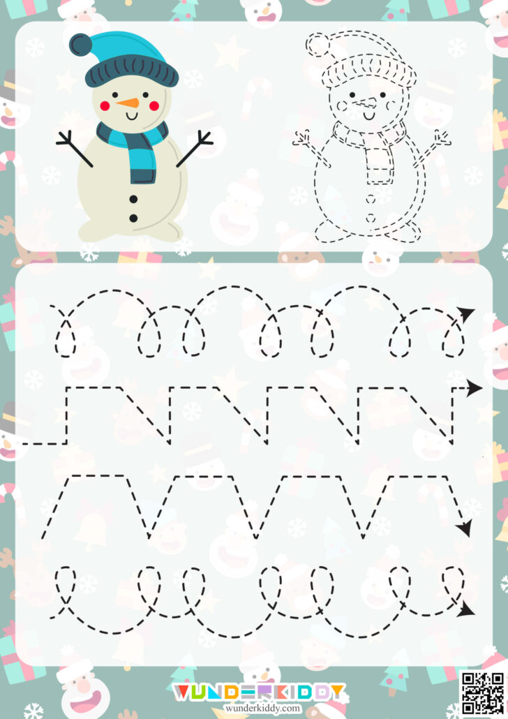 Christmas Tracing Worksheets For Kindergarten