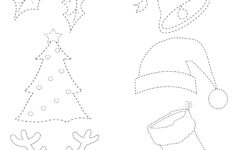 Printable Christmas Tracing Worksheet! intended for Preschool Christmas Tracing Worksheets