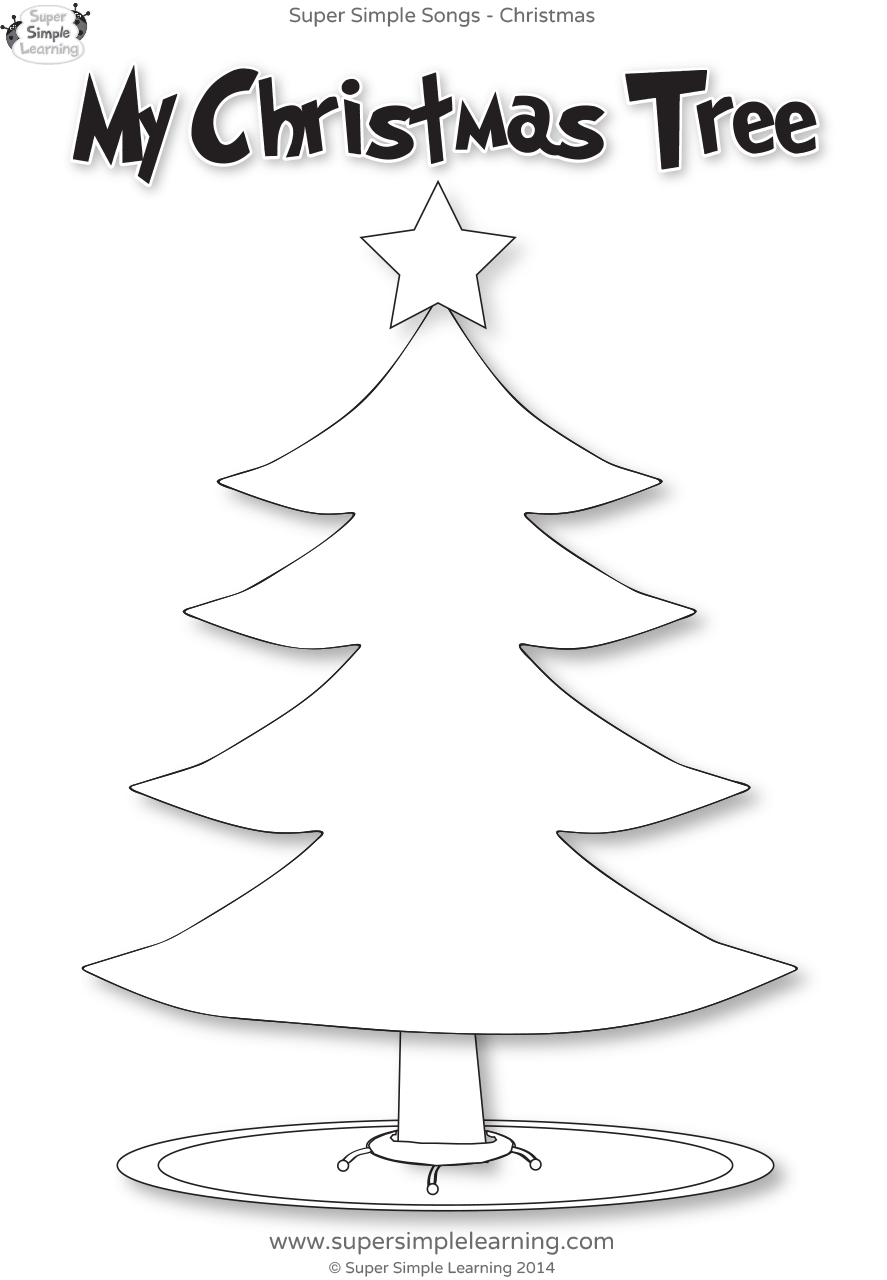 Santa, Where Are You? Worksheet - My Christmas Tree - Super Simple regarding Christmas Tree Worksheet Printable