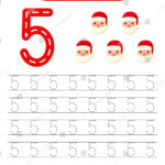 Trace Number Tracing Number Santa Claus Stock Vector (Royalty Free Inside Christmas Number Tracing Worksheets Printable