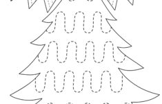 Weihnachtsübungen «Linien Nachspuren» Für Kinder Zum Ausdrucken intended for Christmas Tree Tracing Printables