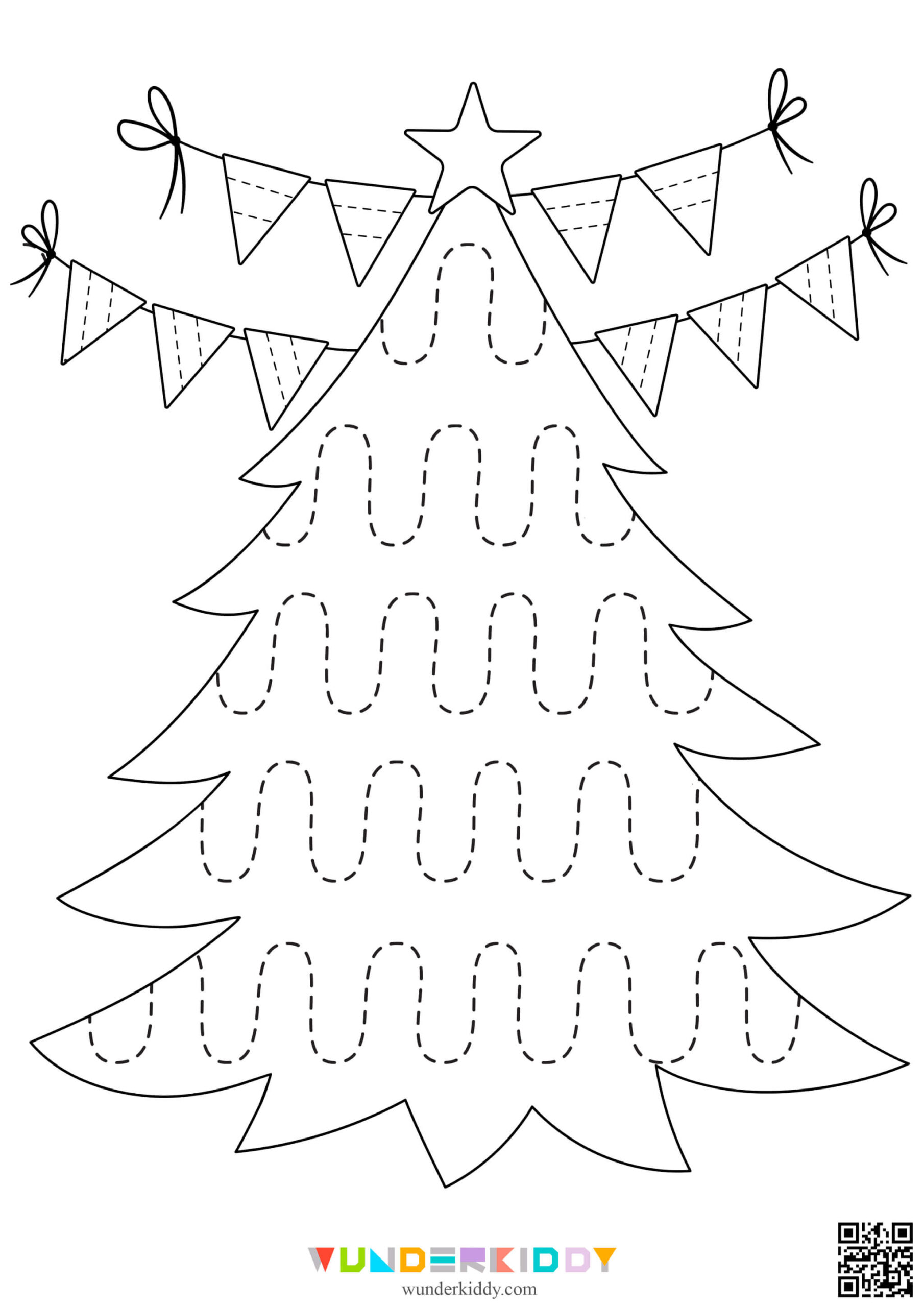 Weihnachtsübungen «Linien Nachspuren» Für Kinder Zum Ausdrucken intended for Christmas Tree Tracing Printables