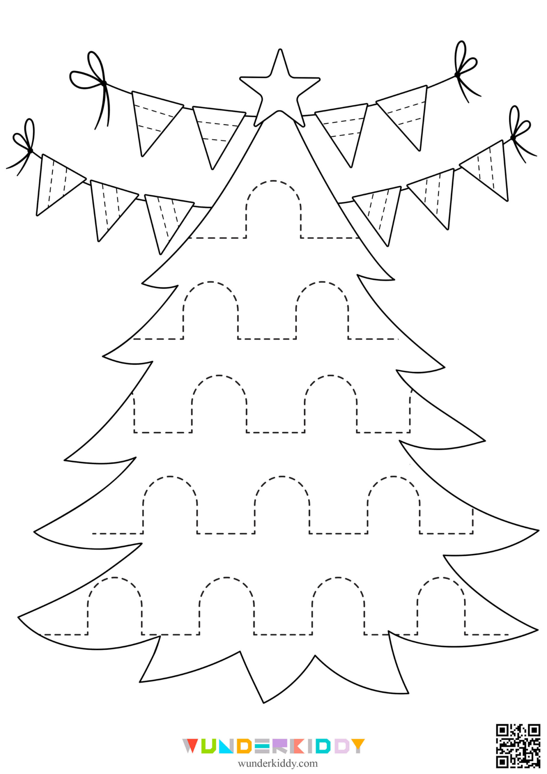 Weihnachtsübungen «Linien Nachspuren» Für Kinder Zum Ausdrucken regarding Christmas Tree Tracing Worksheet