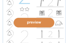 Worksheet Writing The Number 2 Christmas - Lookbookeducation inside Christmas Number Tracing Worksheets For Kindergarten